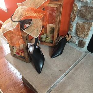 Black shoes with Silver Heels